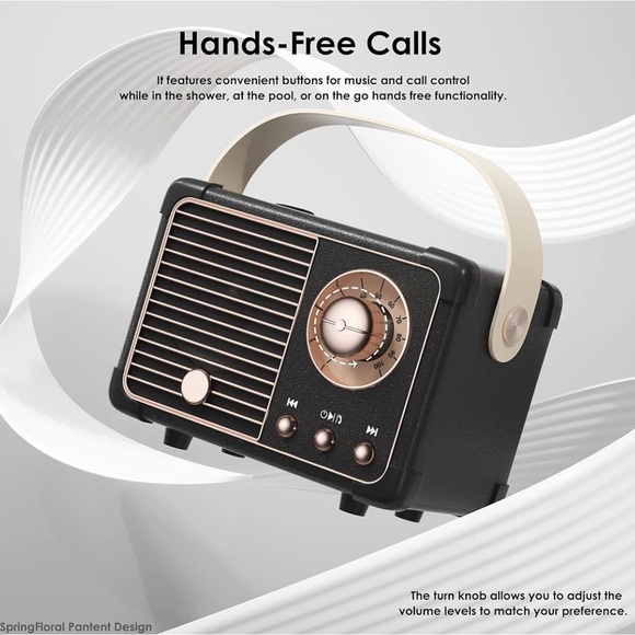 Retro Bluetooth Speaker, Vintage Decor - Picture 6 of 7